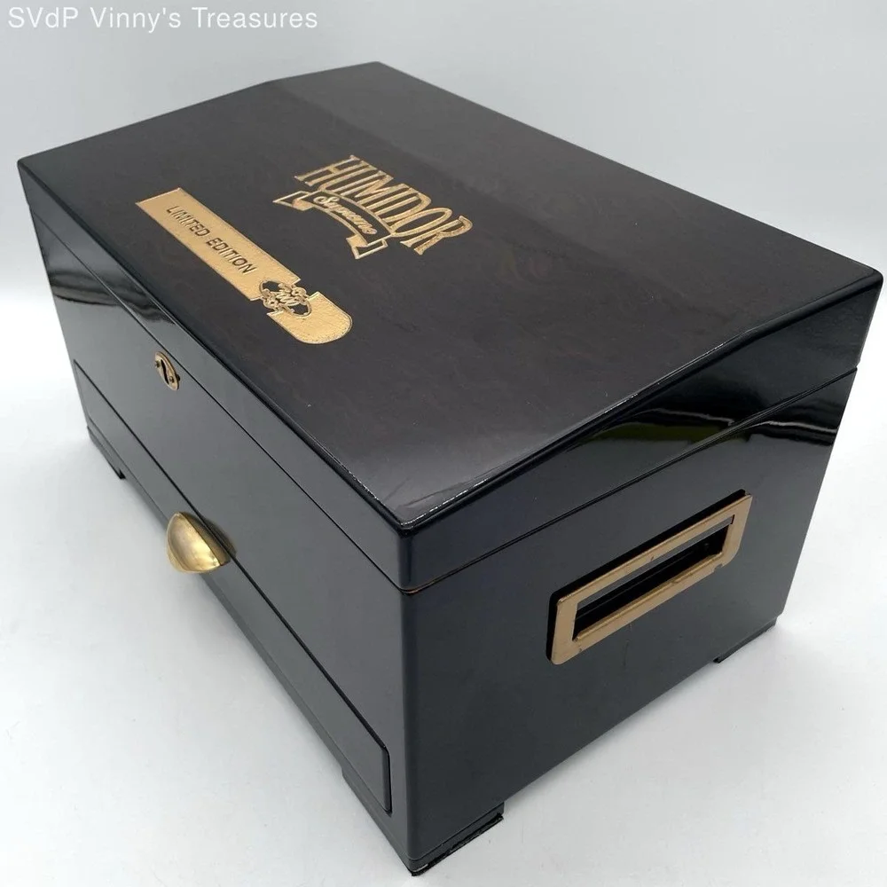 Humidor Supreme Limited Edition 2000 Cigar Humidor Wood Gloss Black With Key